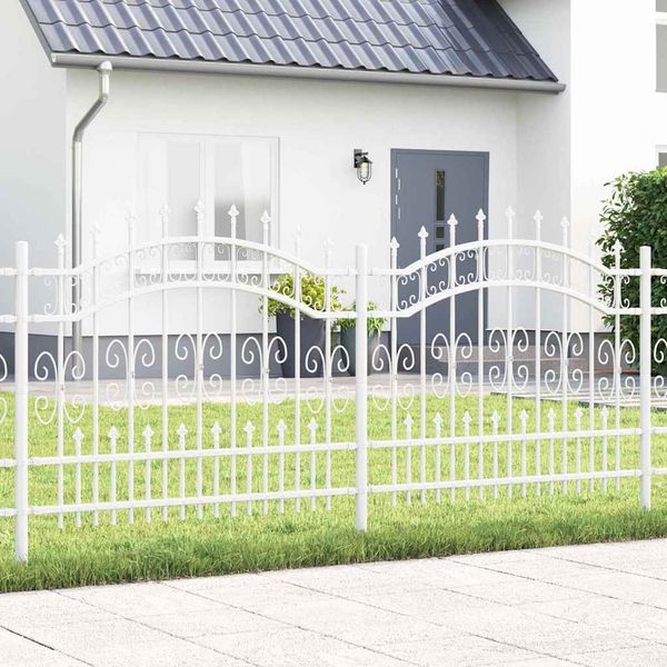 vidaXL Gartenzaun KAMPEN Weiß 42003974