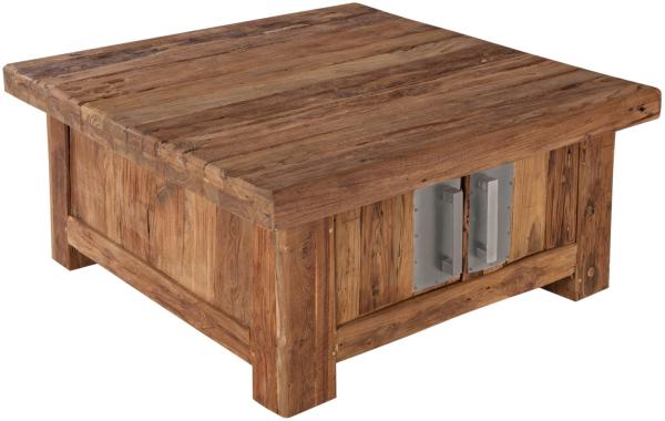 CORAL Couchtischtruhe Recyceltes Teak Natur