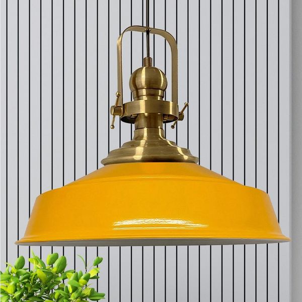 Bamyum Pendelleuchte Bamyum Pendelleuchte I Aslet l Ø41 cm E27 Metall Vintage Lampe, ohne Leuchtmittel
