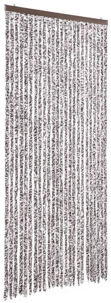 vidaXL Fliegenvorhang Braun und Beige 100x200 cm Chenille 377373 Bild 2