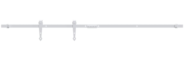 vidaXL Mini Schiebetürbeschlag Set für Schranktüren Carbonstahl 122 cm 151701