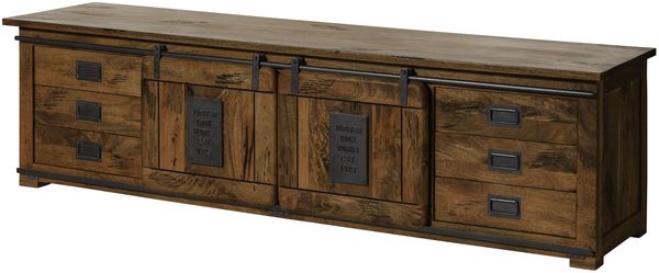 TV-Board Mango 220x55x60 braun lackiert RAILWAY #466