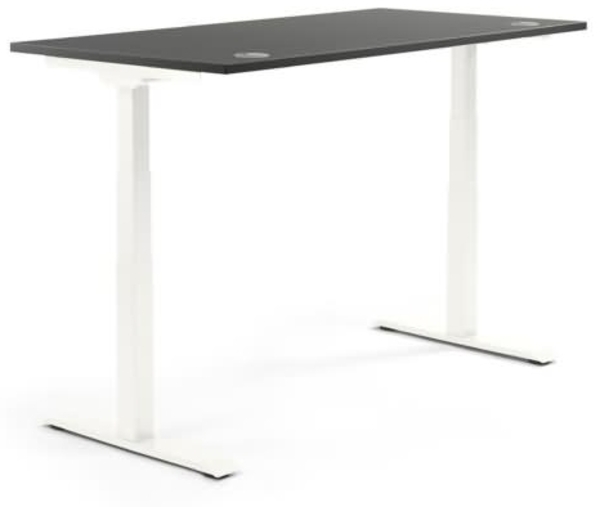 Soennecken Schreibtisch 1800x605-1255x800mm Platte anthrazit Gestell w