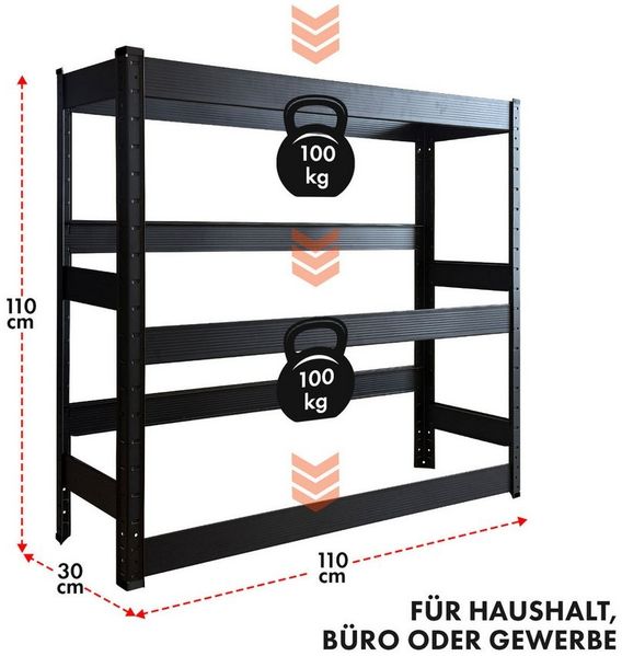 Floordirekt Flaschenregal Osaka, Aus pulverbeschichtetem Stahl für 3 bis 9 Kästen, Einfaches Ein- und Ausräumen dank cleverer Bauweise