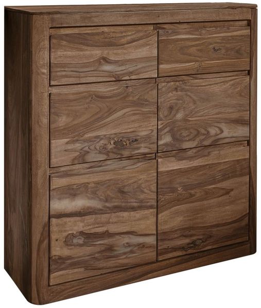 Kommode Sheesham 100x37x111 smoked cherry gebeizt TORONTO #138