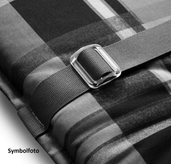 Madison Hochlehnerauflage 8er Set A 023 Gartenstuhl Auflagen Kissen Polster für Hochlehner, (8er Set), rot kariert Bild 3