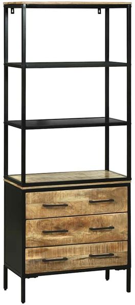 vidaXL Highboard Braun 70 x 35 x 180 cm Massivholz Mango 3310126
