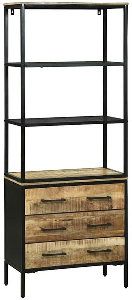 vidaXL Highboard Braun 70 x 35 x 180 cm Massivholz Mango 3310126 Bild 2