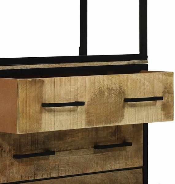 vidaXL Highboard Braun 70 x 35 x 180 cm Massivholz Mango 3310126 Bild 8