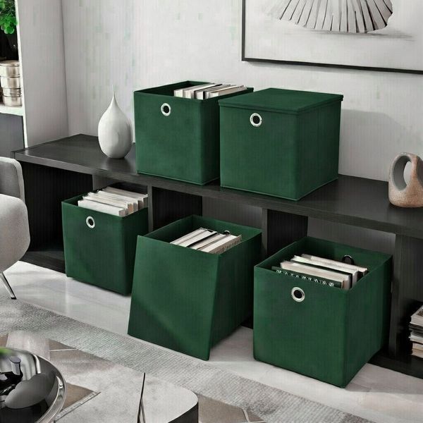 StickandShine Faltbox 2er SET 28 x 28 x 28 cm mit Deckel – perfekt für KALLAX - 19 Farben