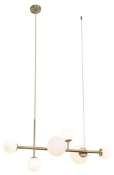 Qazqa Pendelleuchte Monaco, ohne Leuchtmittel, G9, Gold, Hotel chic, Metall, 1-flammig Bild 6