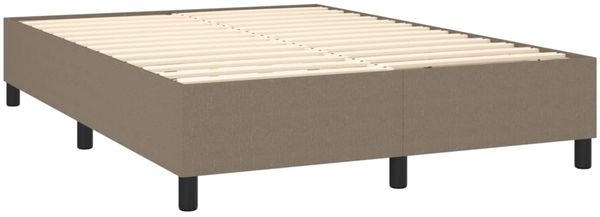 vidaXL Boxspringbett mit Matratze & LED Taupe 140x200 cm Stoff 3134961 Bild 5