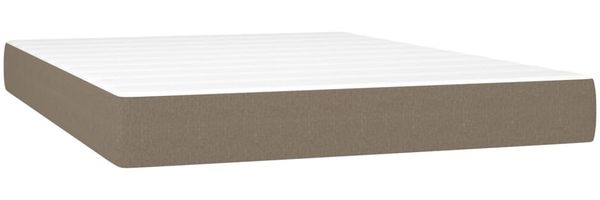 vidaXL Boxspringbett mit Matratze & LED Taupe 140x200 cm Stoff 3134961 Bild 6
