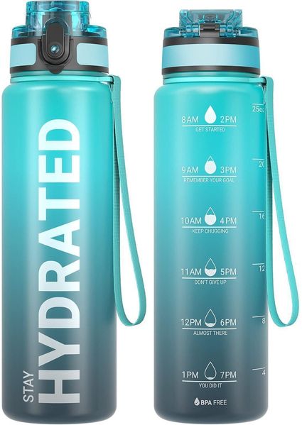 Sport Trinkflasche BPA-frei Tritan 1L Auslaufsicher für Fahrrad Camping Gym