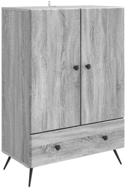 vidaXL Sideboard Graues Sonoma 66 x 34,5 x 95 cm Holzwerkstoff 895591