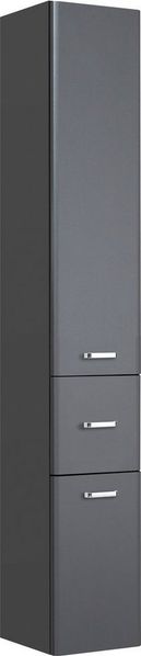 Saphir Hochschrank Quickset 327 Badschrank 30 cm breit, 2 Türen, 1 Schublade Badezimmer-Hochschrank inkl. Türdämpfer, Griffe in Chrom glänzend