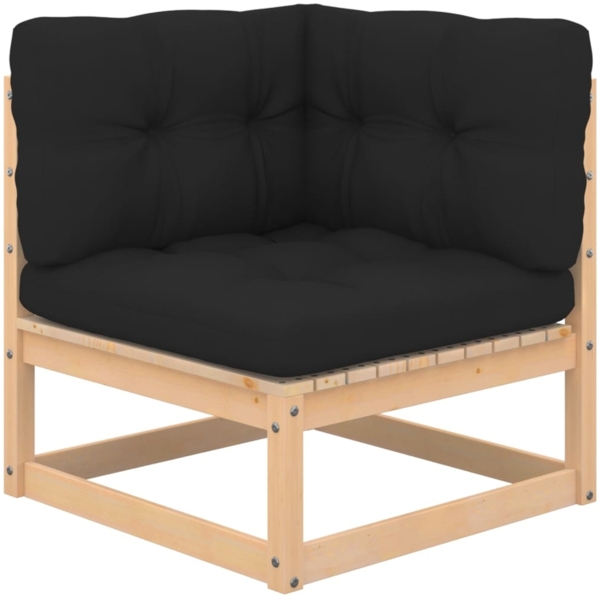 vidaXL 4-tlg. Garten-Lounge-Set mit Kissen Massivholz Kiefer 3083786