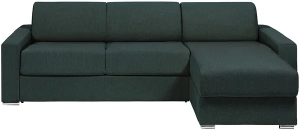 Vente-unique - CALITO Sofa Stoff Grün - B 223 cm152 cm x H 93 cm x L 298 cm