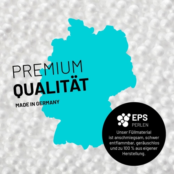 Lumaland Indoor Outdoor Sitzsack Hocker 25x45 cm - Runder Sitzpouf, Sitzsack Bodenkissen, Fussablage, Bean Bag Pouf - Wasserabweisend - Pflegeleicht - ideal für Kinder und Erwachsene - Pink Bild 4