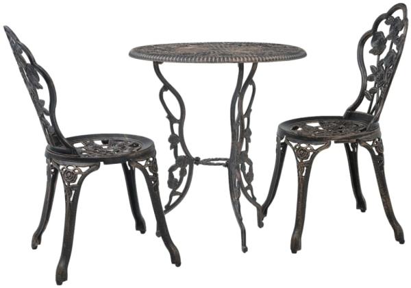 vidaXL 3-tlg. Bistro-Set Aluminiumguss 47858