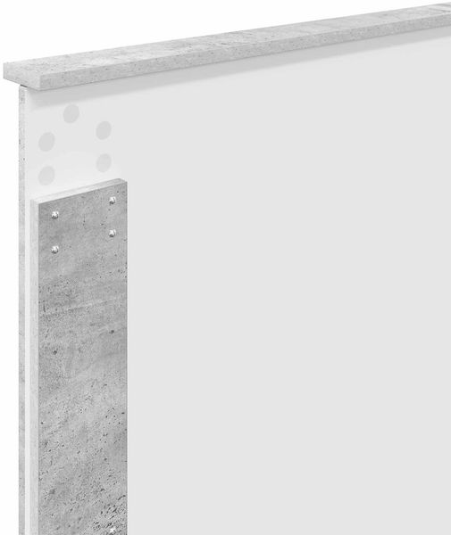 vidaXL Bettrahmen Beton Grau 90 x 190 cm Massives Kiefernholz 3411067 Bild 11