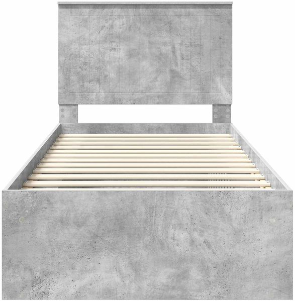vidaXL Bettrahmen Beton Grau 90 x 190 cm Massives Kiefernholz 3411067 Bild 7
