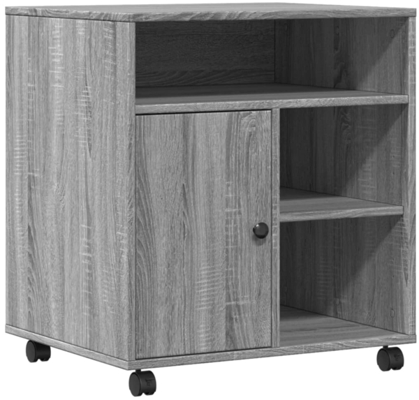 vidaXL Druckerständer mit Rollen Grau Sonoma 60x50x67 cm 840630