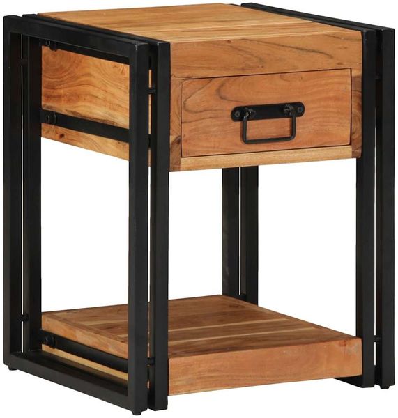 vidaXL Nachttisch 2 pcs Braun 40 x 40 x 50 cm Massivholz Akazie 4016705