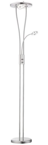 SellTec Stehlampe LED Deckenfluter HELIA rund, dimmbar über Touchdimmer, Drehschalter, 1xLED-Board / 16,80 Watt, warmweiß, LED Fluter-Spot drehbar, dimmbar, Leselampe