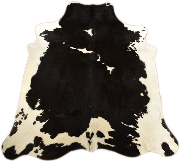 KUHFELL online & NOMAD Fellteppich KUHFELL RINDERFELL TEPPICH SCHWARZ WEIß ca. 220 x 190 cm XL, Farbecht, Rutschfest, Schmutzabweisend, Fußbodenheizung geignet