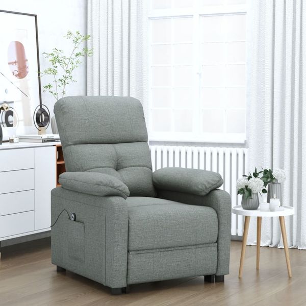 vidaXL Elektrischer Sessel Verstellbar Dunkelgrau Stoff [3073803]