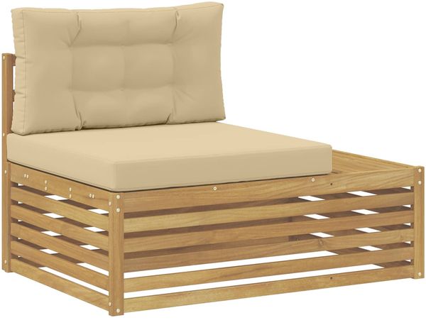 vidaXL 5 Stück Outdoor-Sofagarnitur Polyester Weiß 3391123 Bild 3