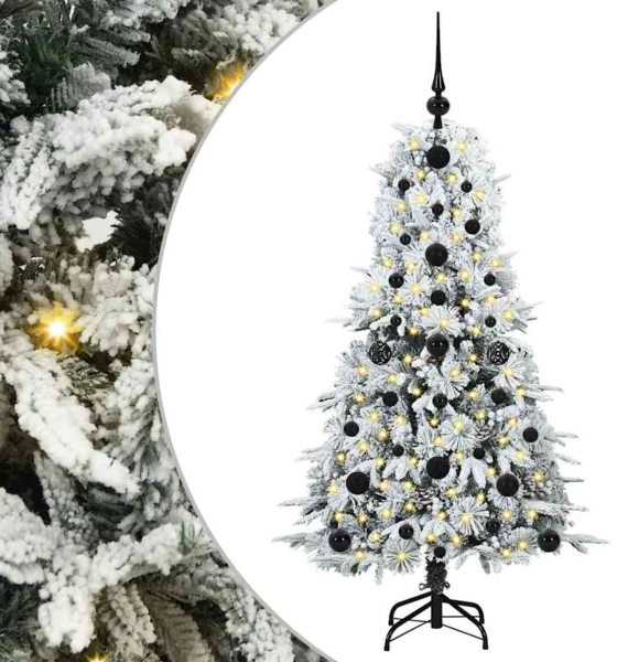 vidaXL Künstlicher klappbarer Weihnachtsbaum Weiß 120 cm PE und PVC 3397459