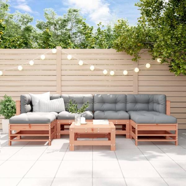 vidaXL 7-tlg. Garten-Lounge-Set Massivholz Douglasie 3186401