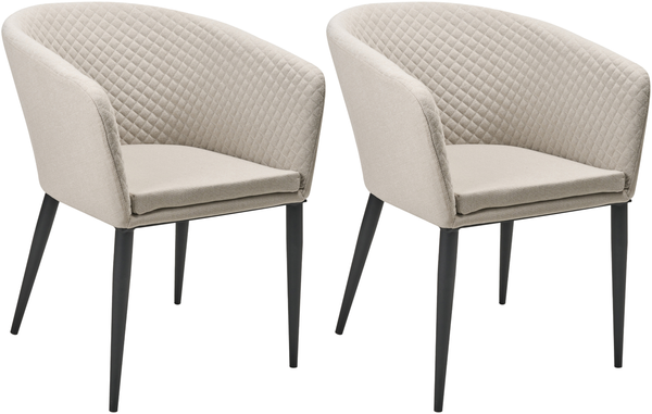 Gartenstuhl 2er Set CURGOS Stoff Beige