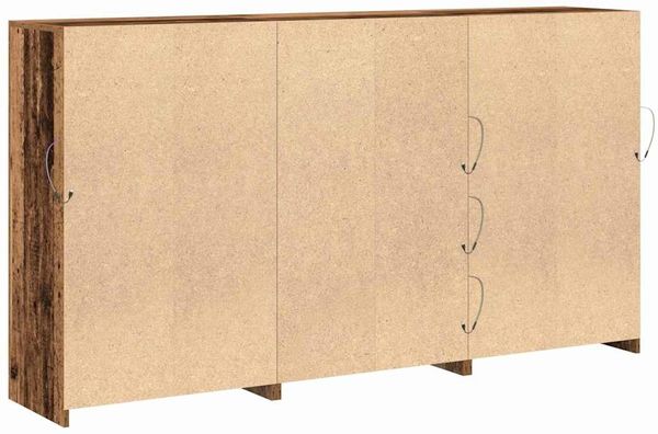 vidaXL LED-Sideboard 3 pcs Altholz 202 x 37 x 100 cm Holzwerkstoff 3333126 Bild 9