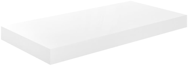 vidaXL Schweberegal Hochglanz-Weiß 50x23x3,8 cm MDF 323745