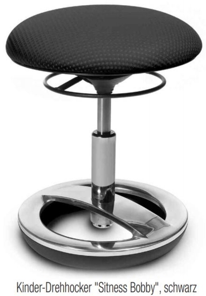 Topstar Kinder-Drehhocker Sitness Bobby, schwarz