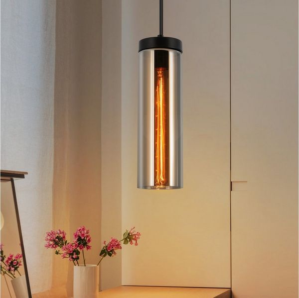 Nettlife Pendelleuchte Pendelleuchte Mattschwarz Glas 1/3 Flammig E27, LED wechselbar, Esstischlampe für Küchen Schlafzimmer Wohnzimmer