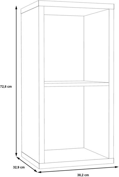 FORTE Mauro Regal, Holzwerkstoff, Schwarz, 39,5 x 72,8 x 32,9 cm Bild 4