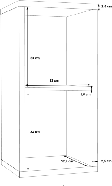 FORTE Mauro Regal, Holzwerkstoff, Schwarz, 39,5 x 72,8 x 32,9 cm Bild 5