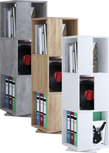 VCM Büroregal & Bücherregal Stifta 916968 Weiß H. 109 x B. 34 x T. 34 cm