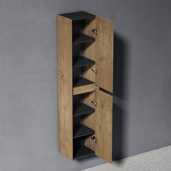 doporro Seitenschrank Badschrank Schmal Hochschrank Badezimmer Rimo