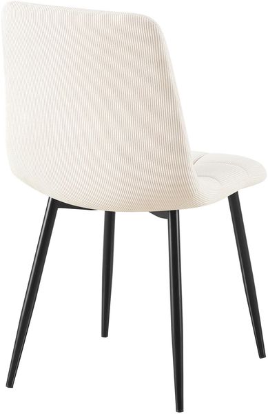 CLP 4er Set Esszimmerstuhl Tilde gepolstert mit Rückenlehne bis 150 kg belastbar,creme Cord Bild 7