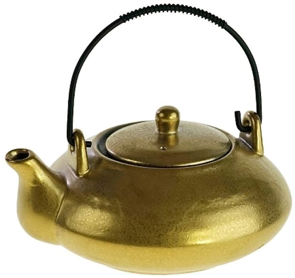 Werner Voß Teekanne Ceylon Assam gold Porzellan/Metall,