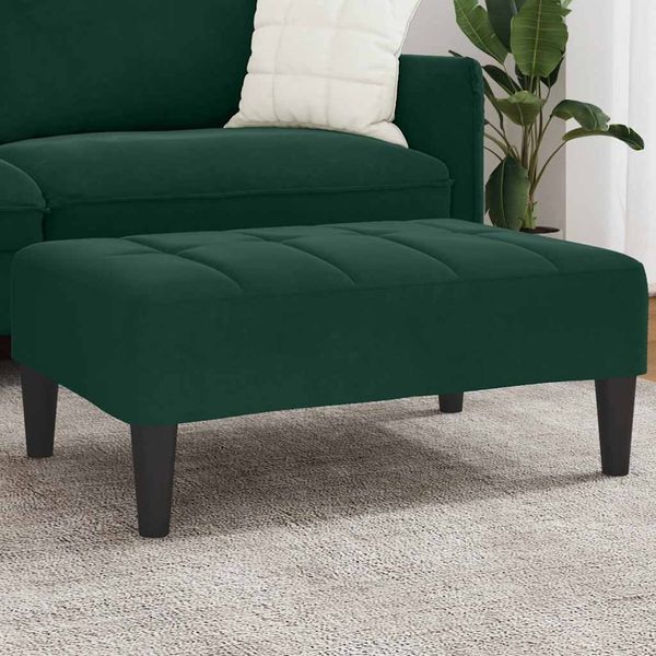 vidaXL Fußhocker Dunkelgrün 77x55x31 cm Samt 4007386