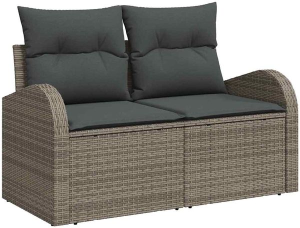 vidaXL Gartensofa-set Grau Poly-Rattan 3346029 Bild 4