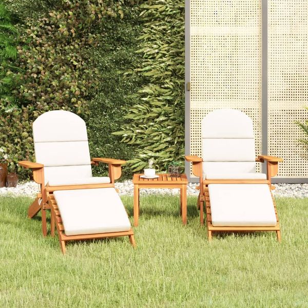 vidaXL 3-tlg. Garten-Lounge-Set Adirondack Massivholz Akazie 3152125