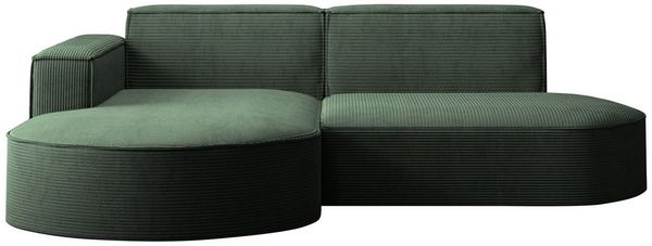 Kaiser Möbel Ecksofa Designer MODENA STUDIO L stoff Cord, Ecksofa, Cord Sofa, L-Form, Links/Rechts wählbar