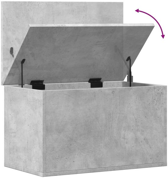 vidaXL Truhe Betongrau 60x35x35 cm Holzwerkstoff 840677 Bild 8